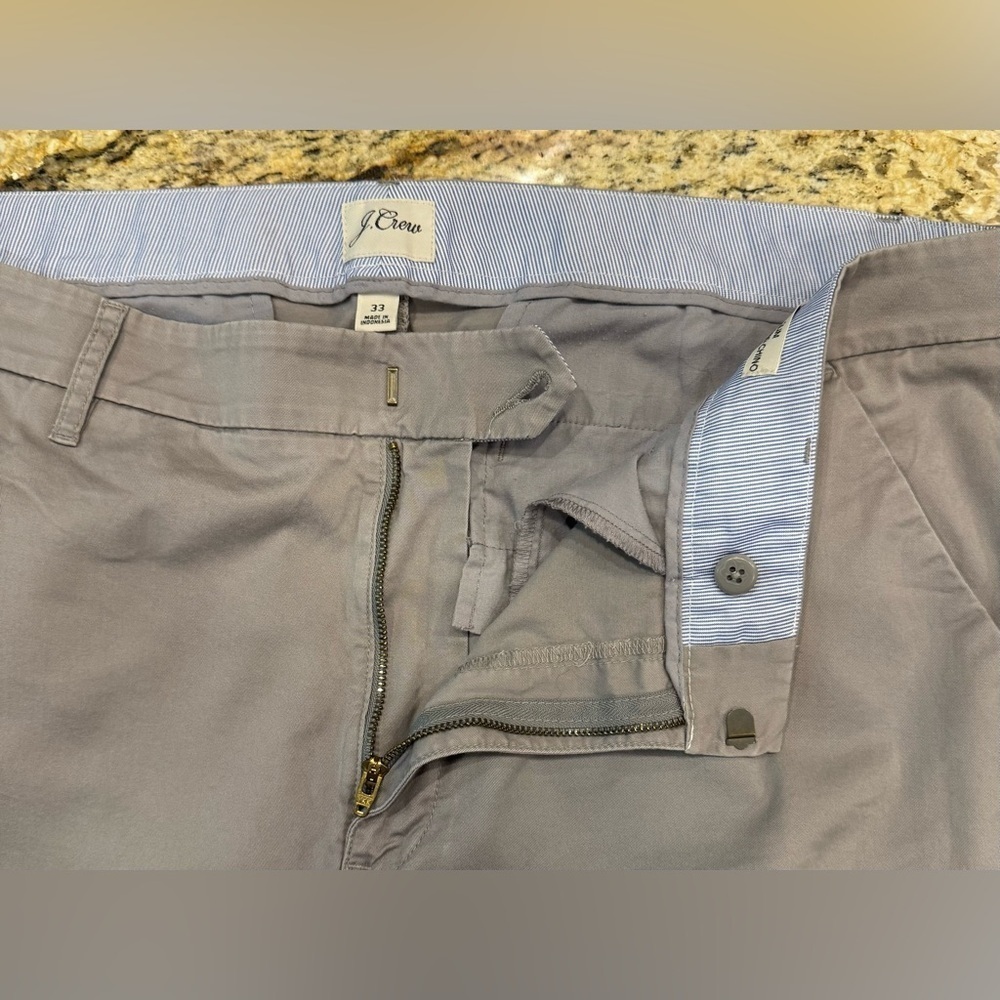 J Crew Womens Slim Boyfriend Chino Pants Khaki Casual Gray Size 33 - Picture 3 of 8
